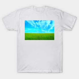 Scenery near Piani di Ragnolo with grass and sky T-Shirt